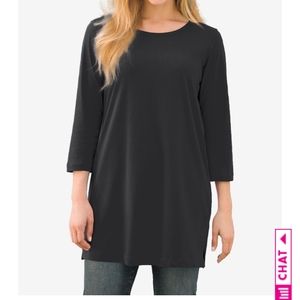 Woman Within 3/4 sleeve tunic 34/36 4x